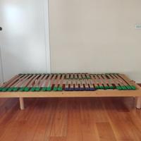 Rete ortopedica regolabile a doghe in legno