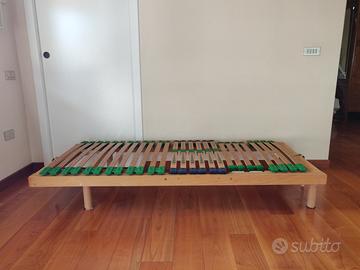 Rete ortopedica regolabile a doghe in legno