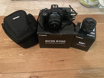 Canon r100 + rf 18-45mm + rf 50mm 1.8