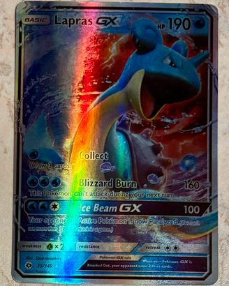 Carta da collezione Pokemon Lapras GX 35/149