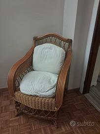 Sedia/Poltroncina Vintage in Vimini