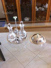 Set oliera acciaio e vetro