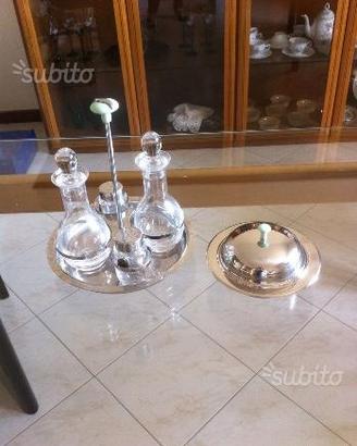 Set oliera acciaio e vetro