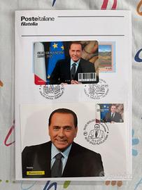 Francobollo cartolina tessera numerata berlusconi