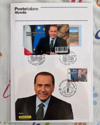 Francobollo cartolina tessera numerata berlusconi