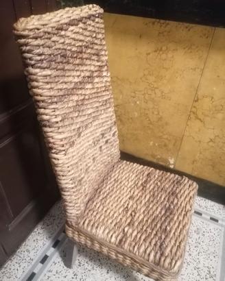 sedie in foglie di banano vero