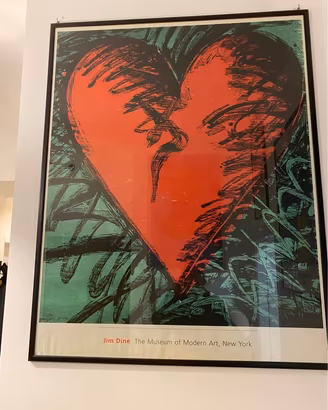 Stampa Original Vintage Poster: Jim Dine - Cuore