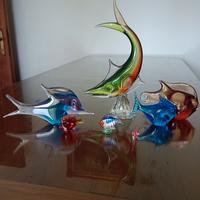 Set di 7 pesci in vetro – alcuni in vetro di Muran