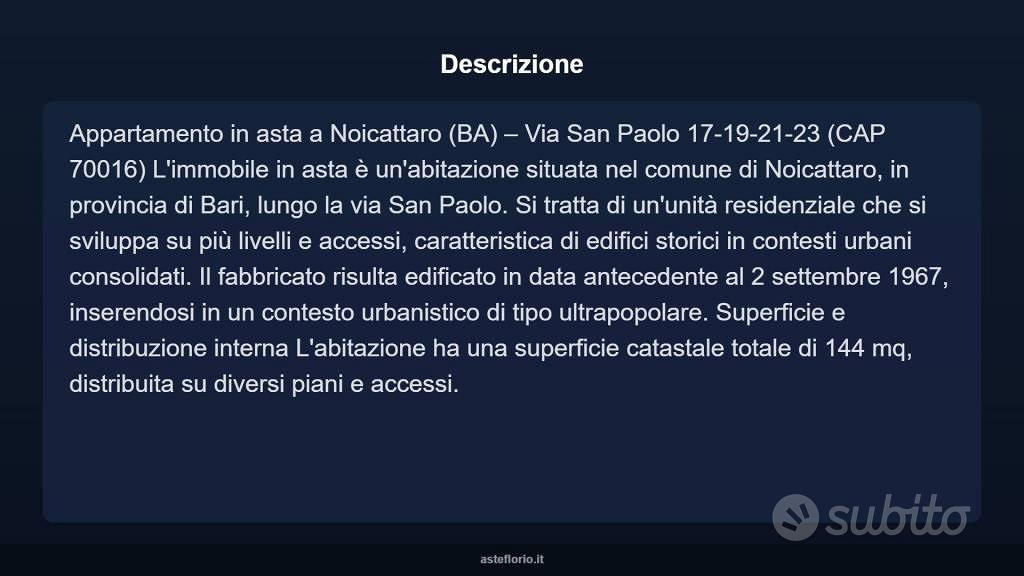 Appartamento – Noicattaro, Bari - Altro