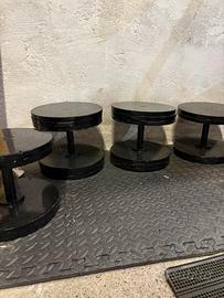 Set 3 coppie manubri neri 10-20-30kg