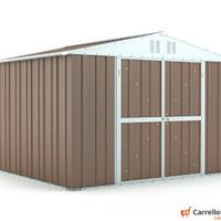 Box capanno giardino Acciaio 327x269 tortora