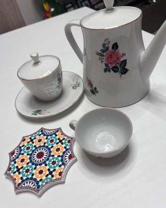 Set da tè vintage in porcellana tedesca