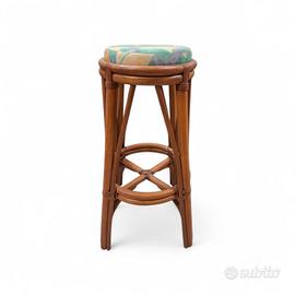 Otto sgabelli in rattan 