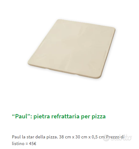 Paul”: Pietra Refrattaria per Pizza: Accessori