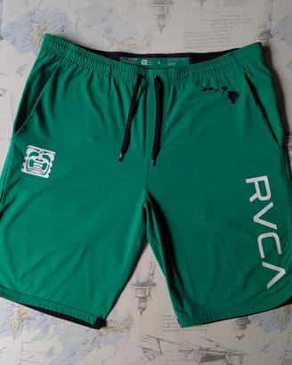 Shorts RVCA BJ Penn VA Sport verde taglia L