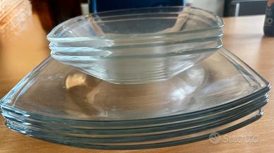 Servizio piatti di vetro