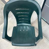 sedia verde plastica 
