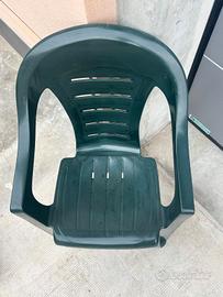sedia verde plastica 