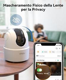 Imou 3MP Telecamera WiFi Interno, 2K Videocamera