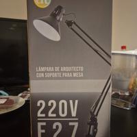 Lampada da scrivana bianca con Morsetto nuova