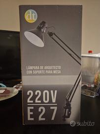 Lampada da scrivana bianca con Morsetto nuova