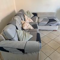 Divano tre posti con penisola