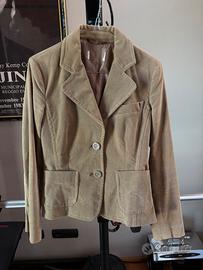 Blazer in velluto beige tg S