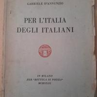libro e catalogo Gabriele D'Annunzio 
