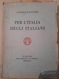 libro e catalogo Gabriele D'Annunzio 
