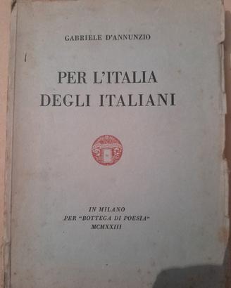 libro e catalogo Gabriele D'Annunzio 