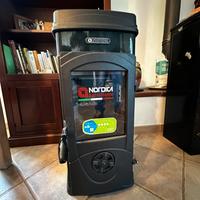 Stufa panoramica a legno “Super Junior” verde