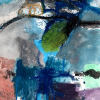 acrilico e gessetti su tela