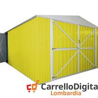 Box acciaio garage lamiera 360x600 giallo