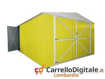 Box acciaio garage lamiera 360x600 giallo