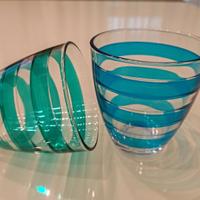 n 2 BICCHIERI IN VETRO