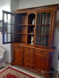 Mobile in noce massello - vetrina + base