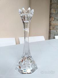 Portacandele cristallo altezza 23 cm.