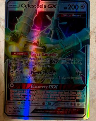 Carta da collezione Pokemon Celesteela GX 163/214