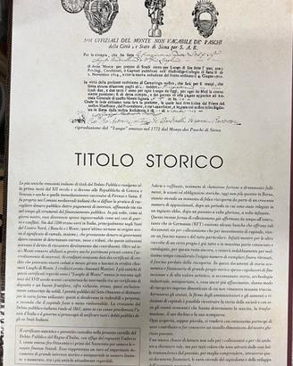 Titolo Stato storico, Banco di Siena