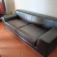 Divano in pelle nera 3 posti