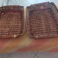 2 ceste Natalizie vuote nuove con cartellino 