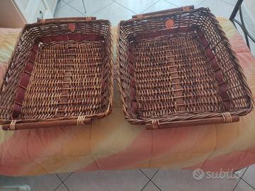 2 ceste Natalizie vuote nuove con cartellino 