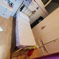 Letto singolo in ottone+rete