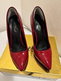 Décolleté colore rosso tg 37  tacco 10 sweet shoes