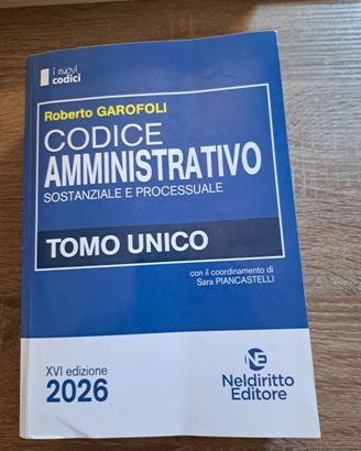 CODICE DI DIRITTO AMMMINISTRATIVO GAROFOLI 2026