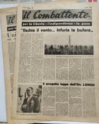1949/50"Il Combattente" edito dall' ANPI