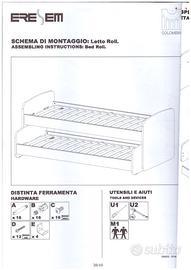 Letto singolo trasformabile in secondo letto