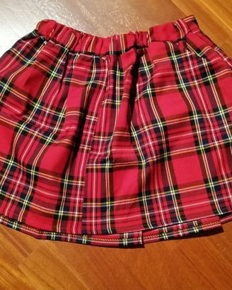 Gonna tartan taglia unica