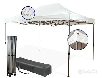 Gazebo 3x4,5 mt Pieghevole Impermeabile