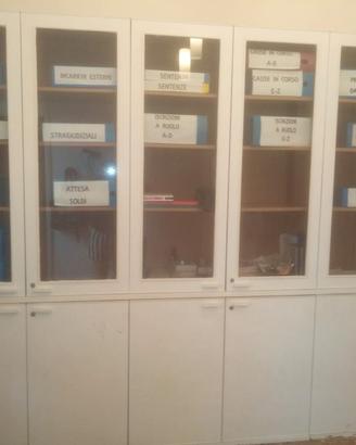 libreria con frigo interno 